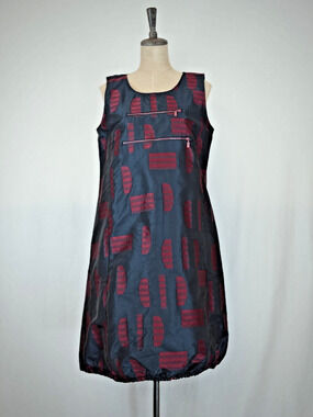 NWT Sassy #14602 Navy w/Red Pattern Sleeveless Tank Bubble Dress #0235 XXL